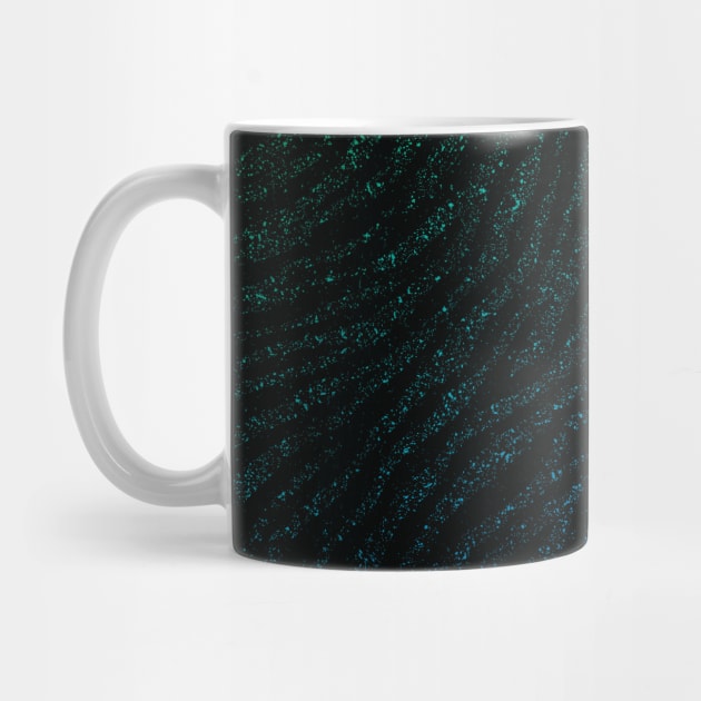 Savage Glitter Style Black and Turquoise Tiger Pattern Animal Print Wild Safari by GDCdesigns